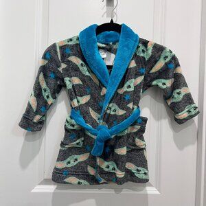 2/$18 💥♻ Star Wars Grogu Mandalorian Toddler Pajama Robe | Size 2T | 6168